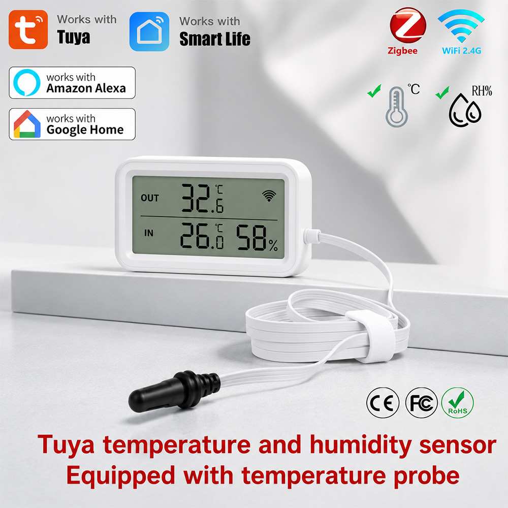 Kitchen Appliances Refrigerators - Tuya Zigbee WiFi Temp Humidity Sensor