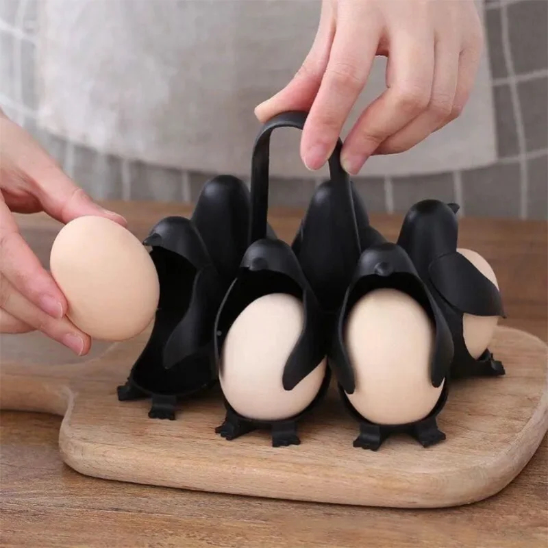 Kitchen Appliances Set - Penguin Egg Steamer & Refrigerator Holder