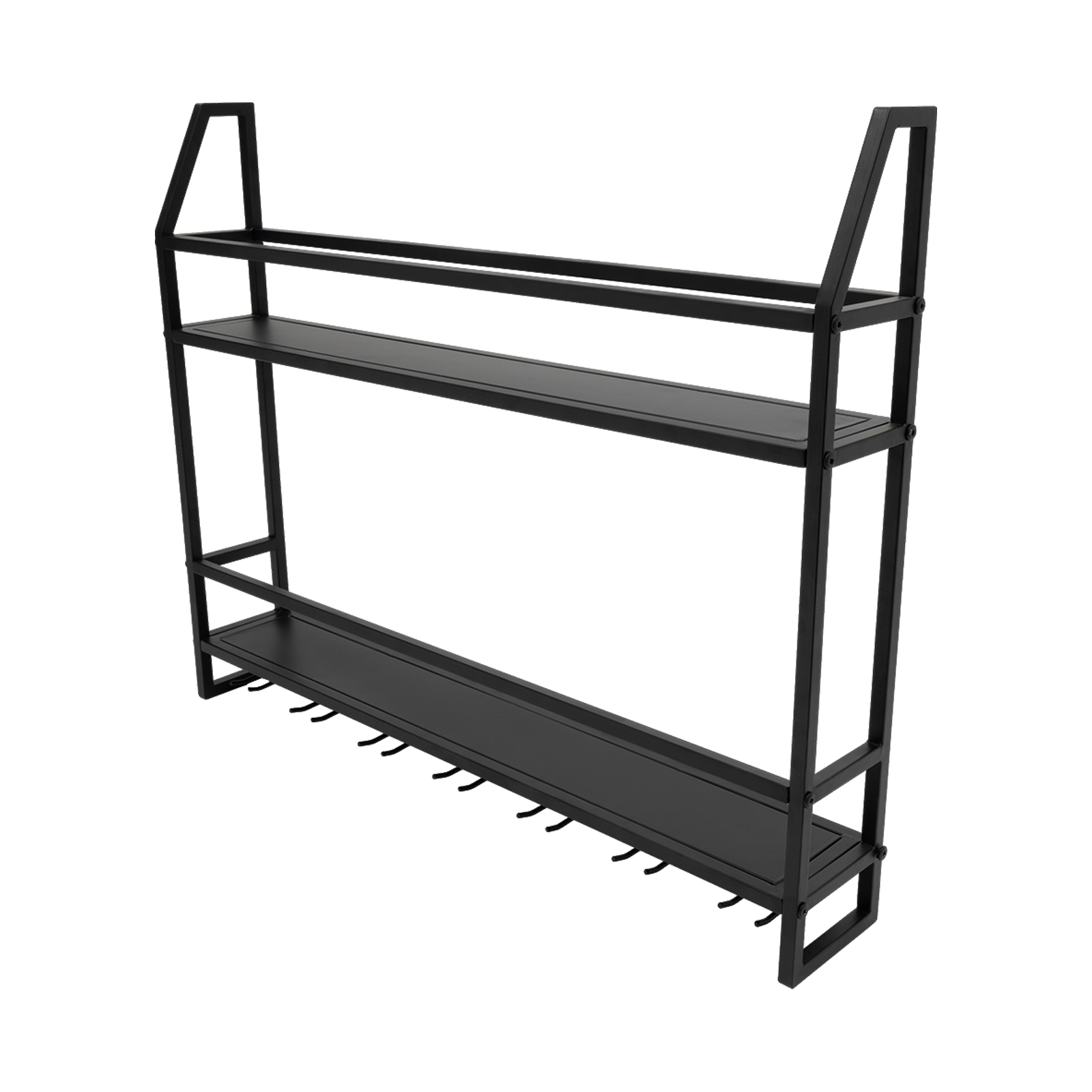 Kitchen Appliances Rack - Double-layer Wine Rack Wall-Mounted Glass Holder