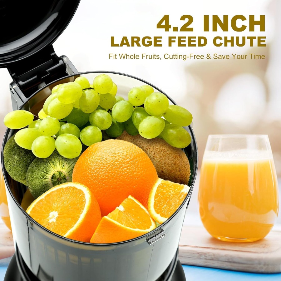 Cold press juicer with 4.2inch - Juicer Cold Press Slow review and price