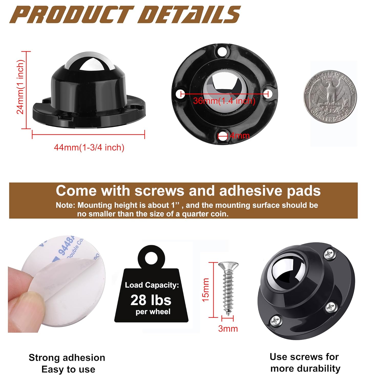 4 Pack 1 Inch Self Adhesive Sw - Kitchen Appliances Lowes review and price