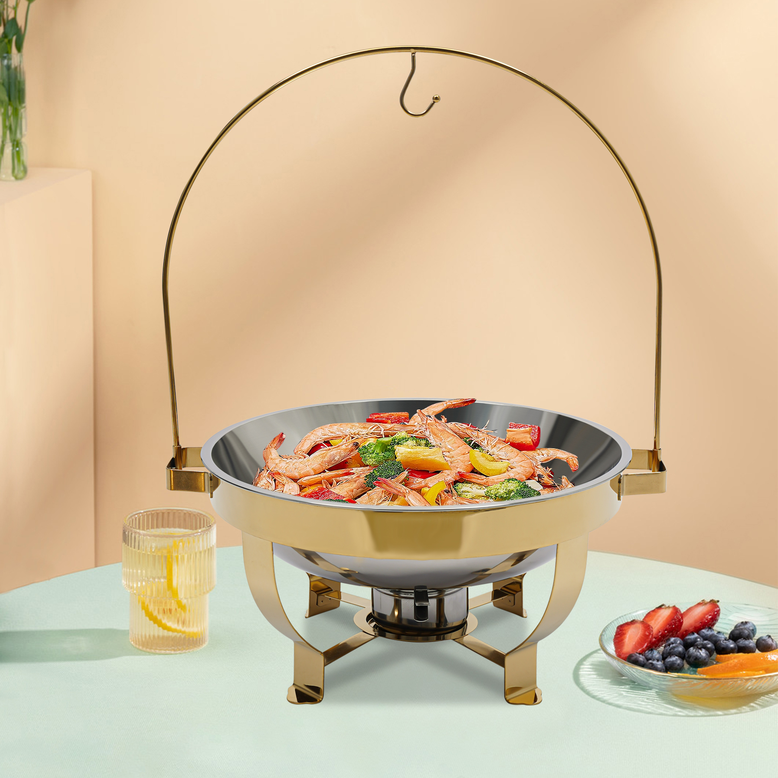 8L Gold Chafing Dish Buffet Se - Kitchen Appliances Set review and price