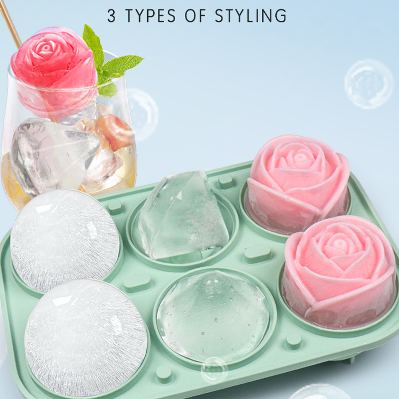 3D Rose Diamond Round Ice Cube - Kitchen Appliances Rack review and price