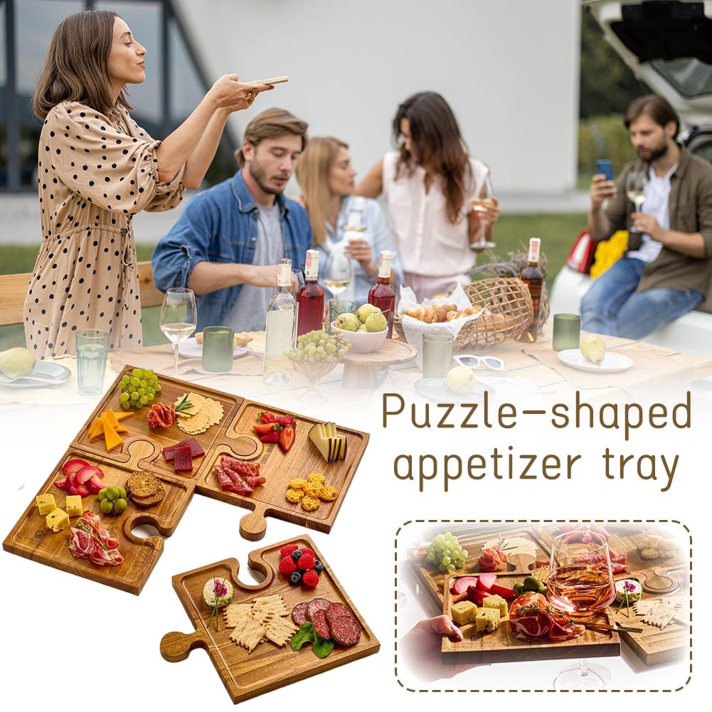 Wooden Puzzle Shaped Appetizer - Kitchen Appliances Set review and price