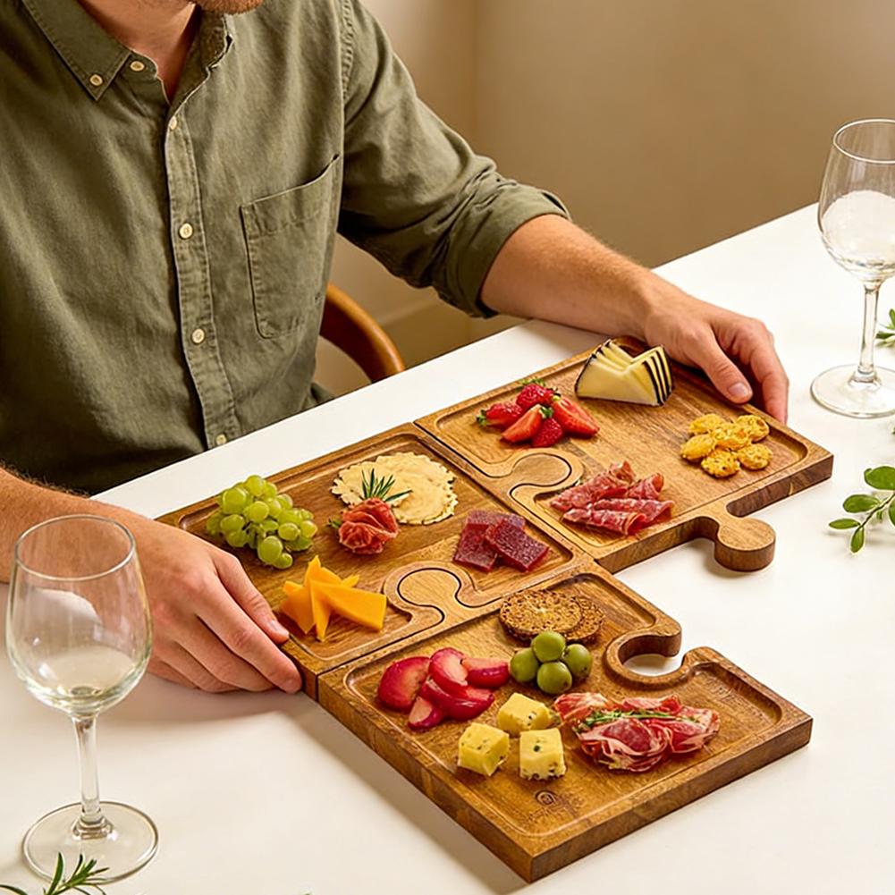 Wooden Puzzle Shaped Appetizer - Kitchen Appliances Set review and price