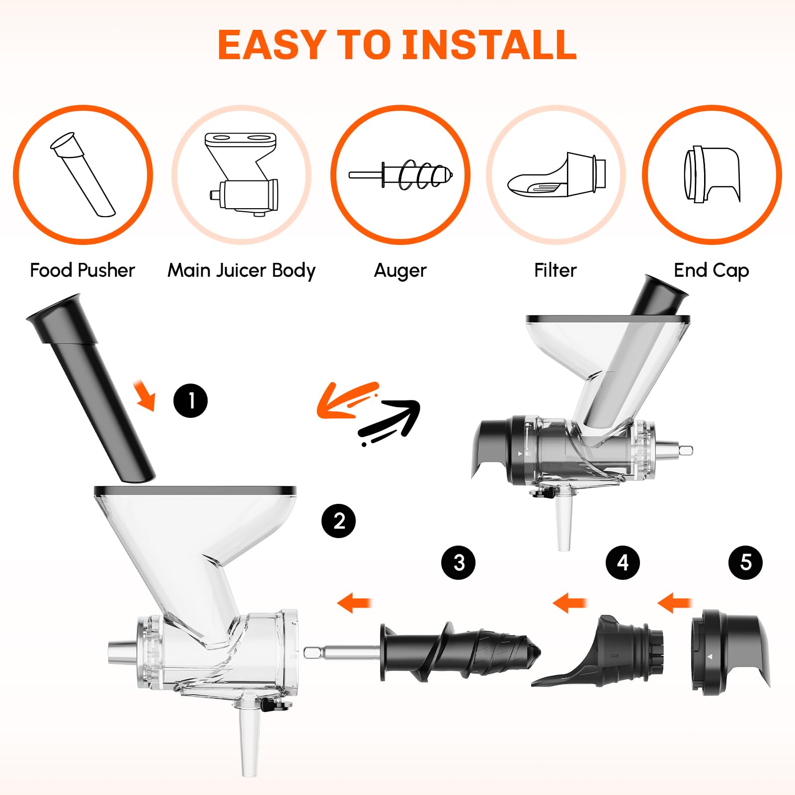 Masticating Juicer Attachment  - Juicer Cold Press Slow review and price