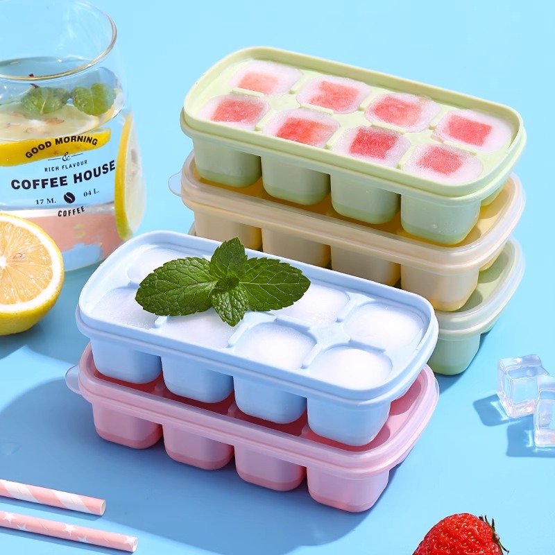 8-Grid Ice Cube Trays Silicone - Kitchen Appliances Refrigerators review and price