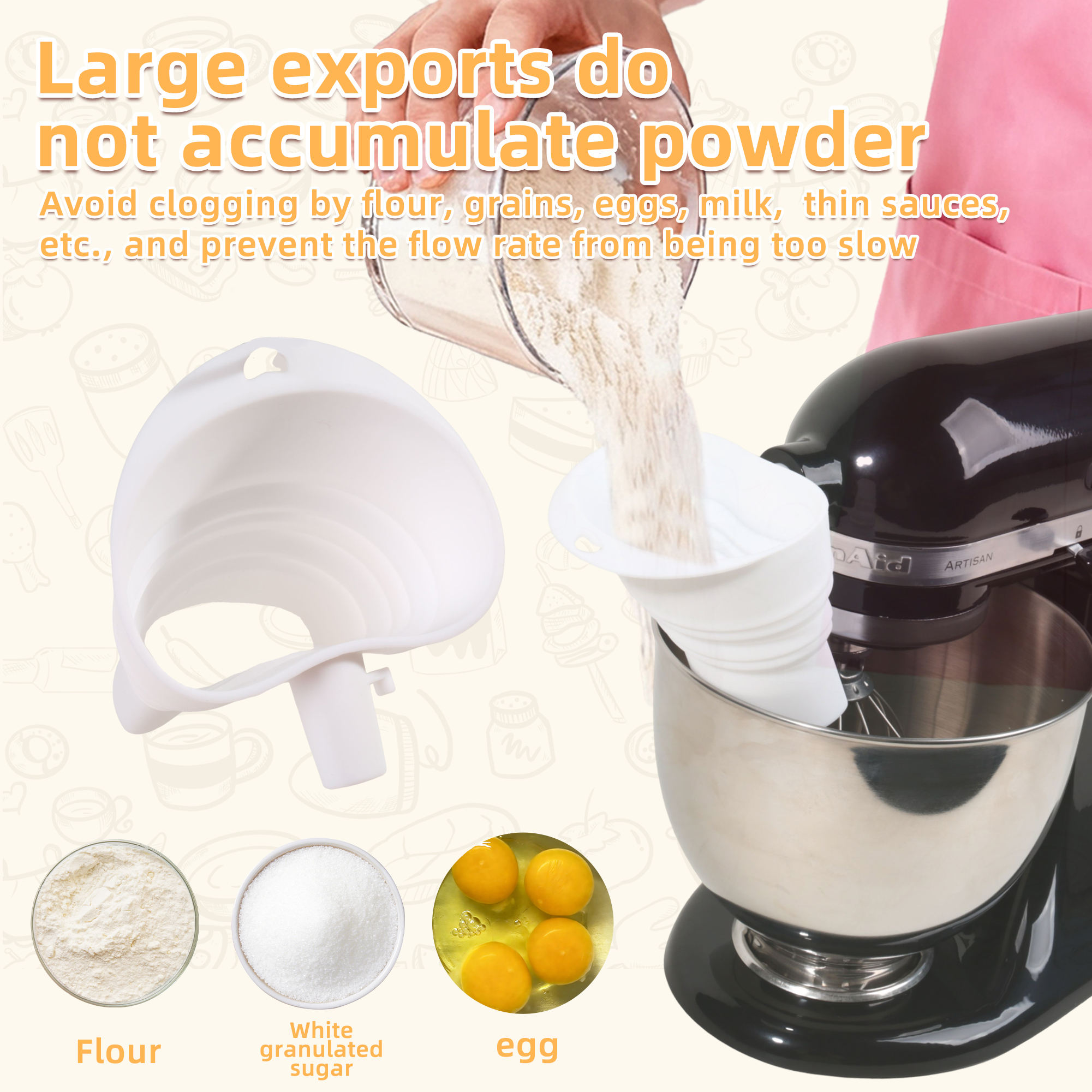 1/3pcs mix Silicone Flour Funn - Kitchen Appliances B&Q review and price