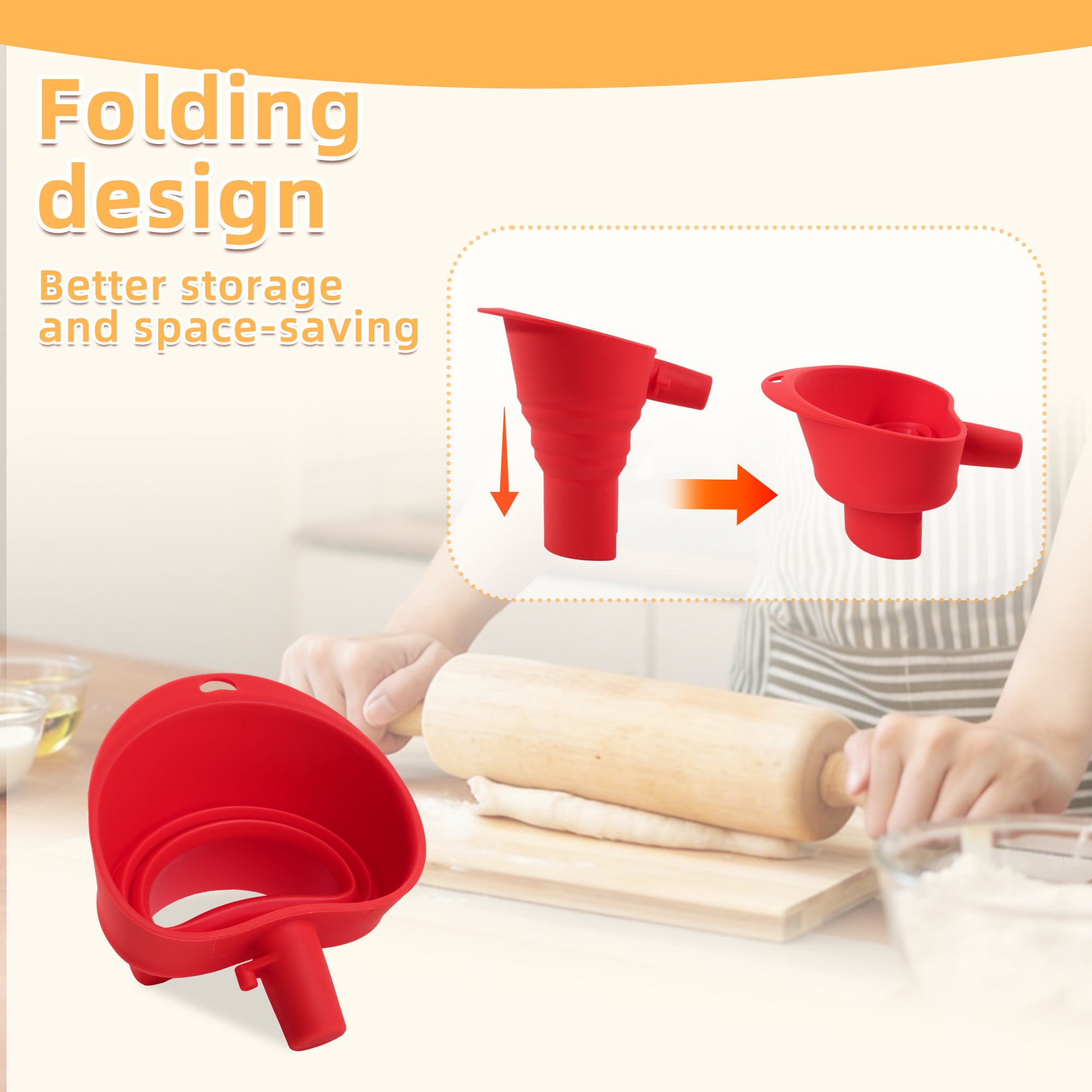 1/3pcs mix Silicone Flour Funn - Kitchen Appliances B&Q review and price